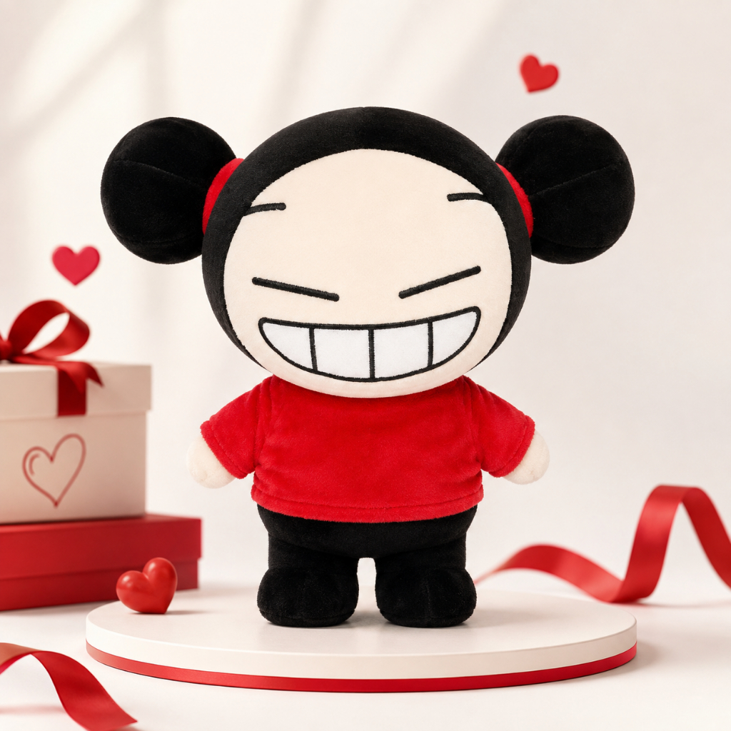 Pucca & Garu ตุ๊กตาผ้ากํามะหยี่ยืน 25 ซม. ตัวละครอย่างเป็นทางการของเล่นนุ่มของขวัญสะสม