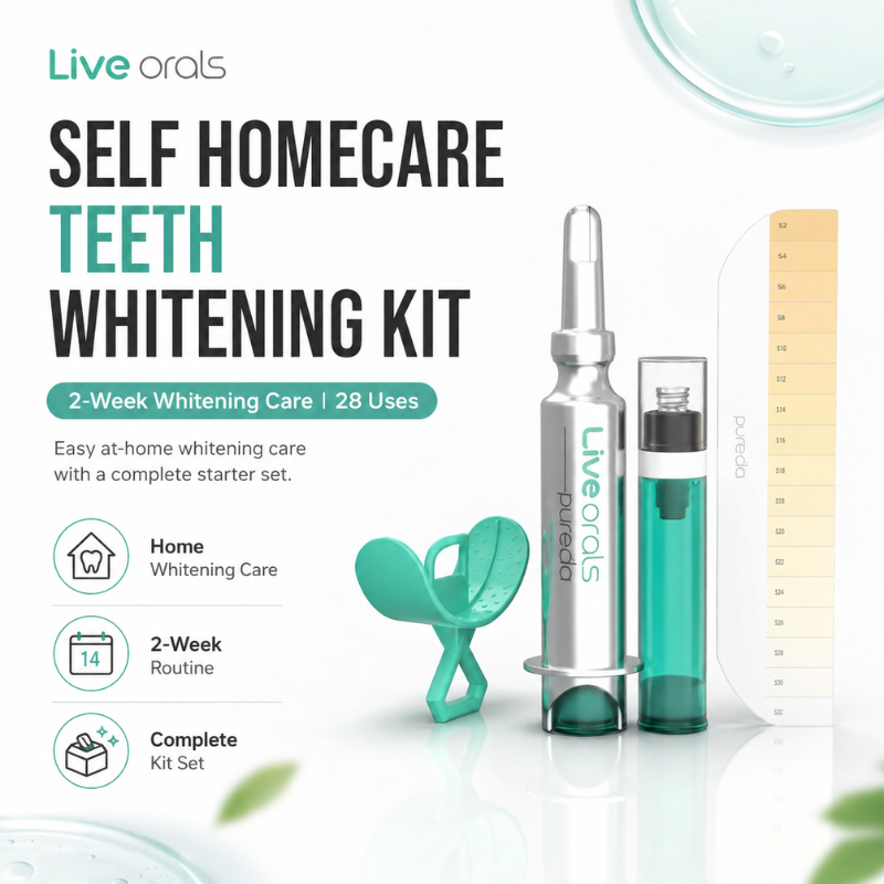 [LIVEORALS] PUREDIA HOME TEETH WHITENING KIT 2-WEEK PROGRAM | 28 ใช้