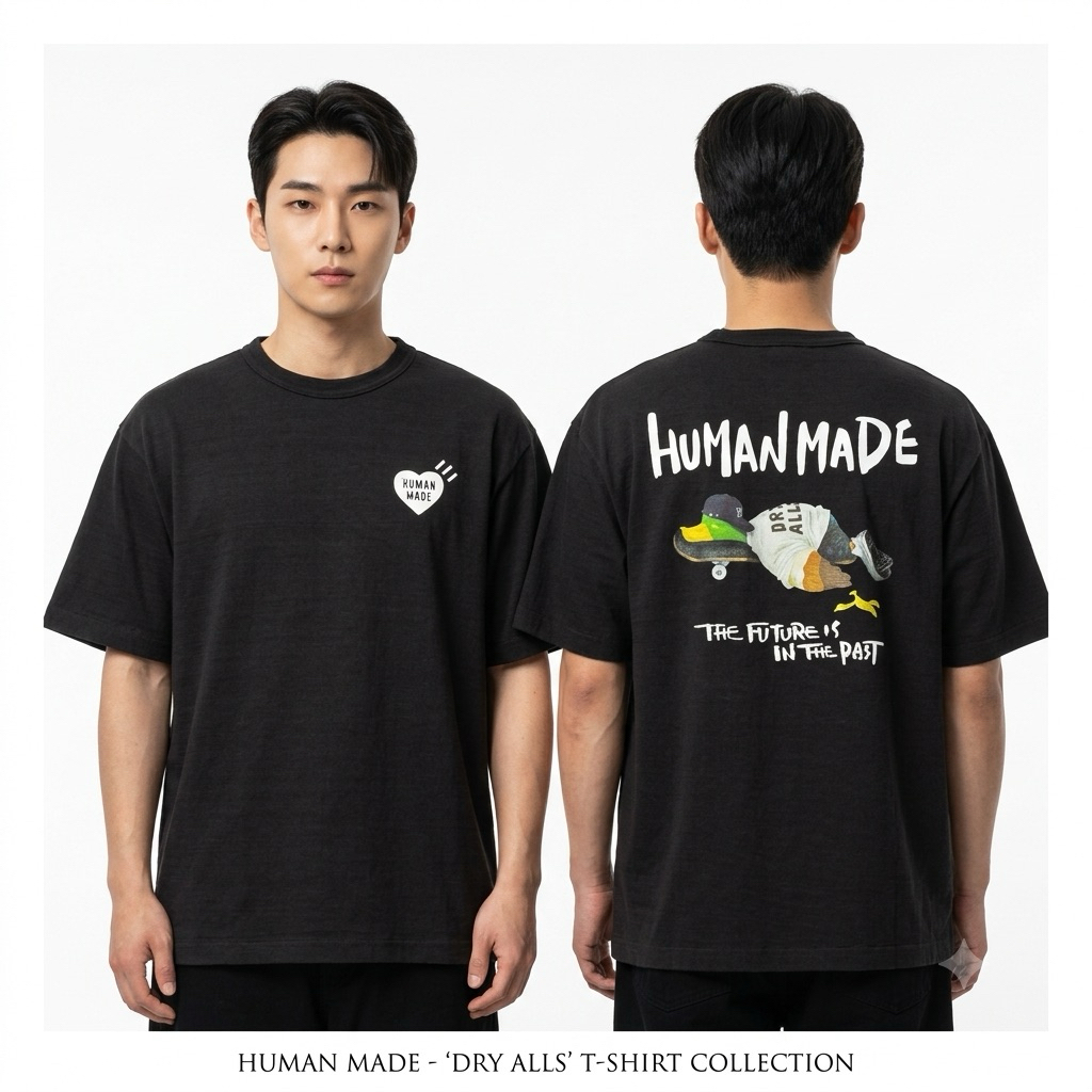 เสื้อยืดสกรีนเป็ดด้านหลังด้านหน้าสกรีนหัวใจ เสื้อ Human made GRAPHIC T-SHIRT ของแท้จากญี่ปุ่น