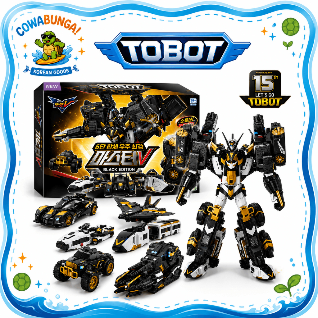 [Tobot V] Master V Black Edition 6-in-1 Transforming Robot Car