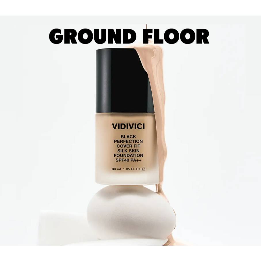 (ใหม่) VIDIVICI BLACK PERFECTION COVER FIT SILK SKIN FOUNDATION 30ML SPF40 PA++