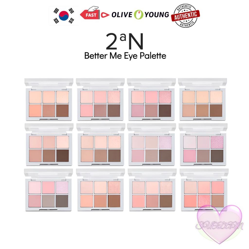 *ใหม่* [เกาหลี] 2aN Better Me Eye Palette 6g / จัดส่งจากกรุงเทพ