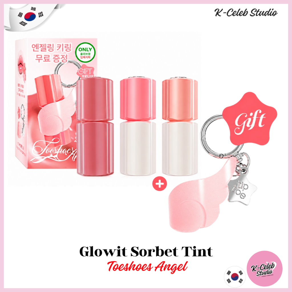 Tip Toe Glowit Sorbet Tint+Angel Keychain Set