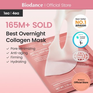 [Biodance Official] (1EA, 4EA) Bio-Collagen Real Deep Mask | Overnight Mask, Hydrating Facial Mask