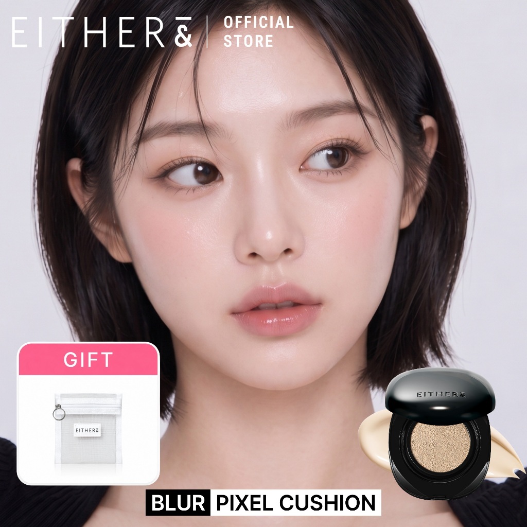 EITHER& คุชชั่น Blur Pixel Cushion 12g SPF50+ PA+++ ปกปิดเนียนกริบ คุมมันดีเยี่ยม ติดทนนาน