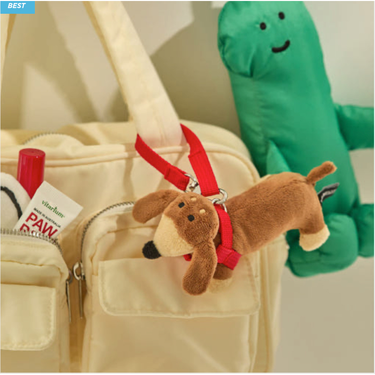 Joguman Studio Woody Throw Away พวงกุญแจตุ๊กตา,ดัชชุนด์