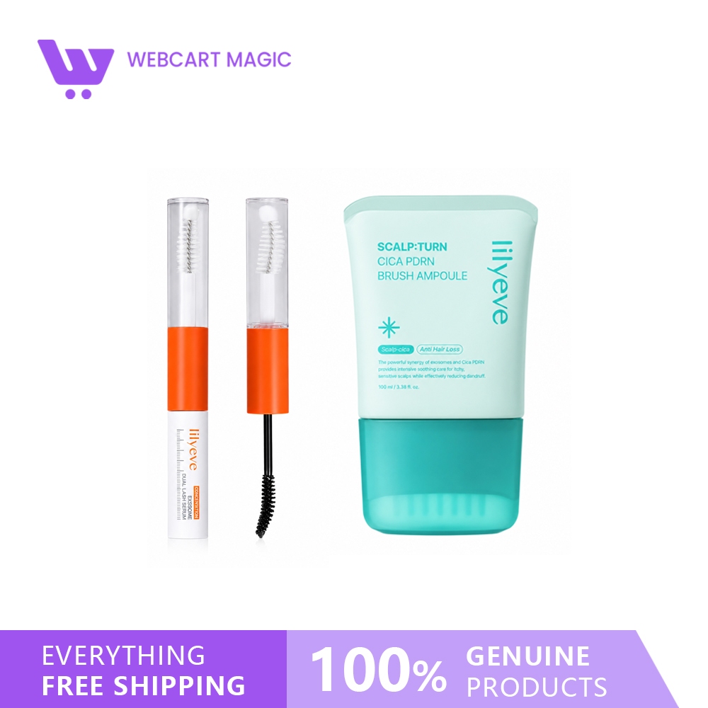 Lilyeve Grow Turn Exosome Dual Lash Serum 8ml/Turn Cica PDRN Brush Ampoule 100ml/Turn exosome Brush 