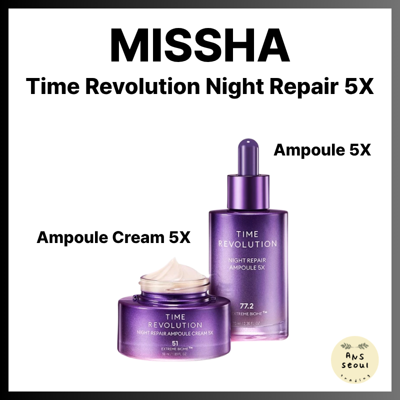 [MISSHA] Time Revolution Night Repair Ampoule 5X / Ampoule Cream 5X Firming Glow Care Korean Skincar