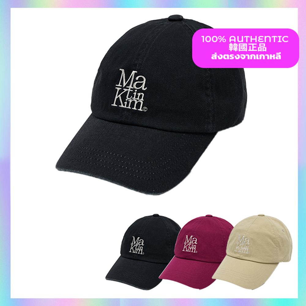 MATIN KIM Matin Block Logo Ball Cap แฟชั่นเกาหลี [6201675] 3 สี