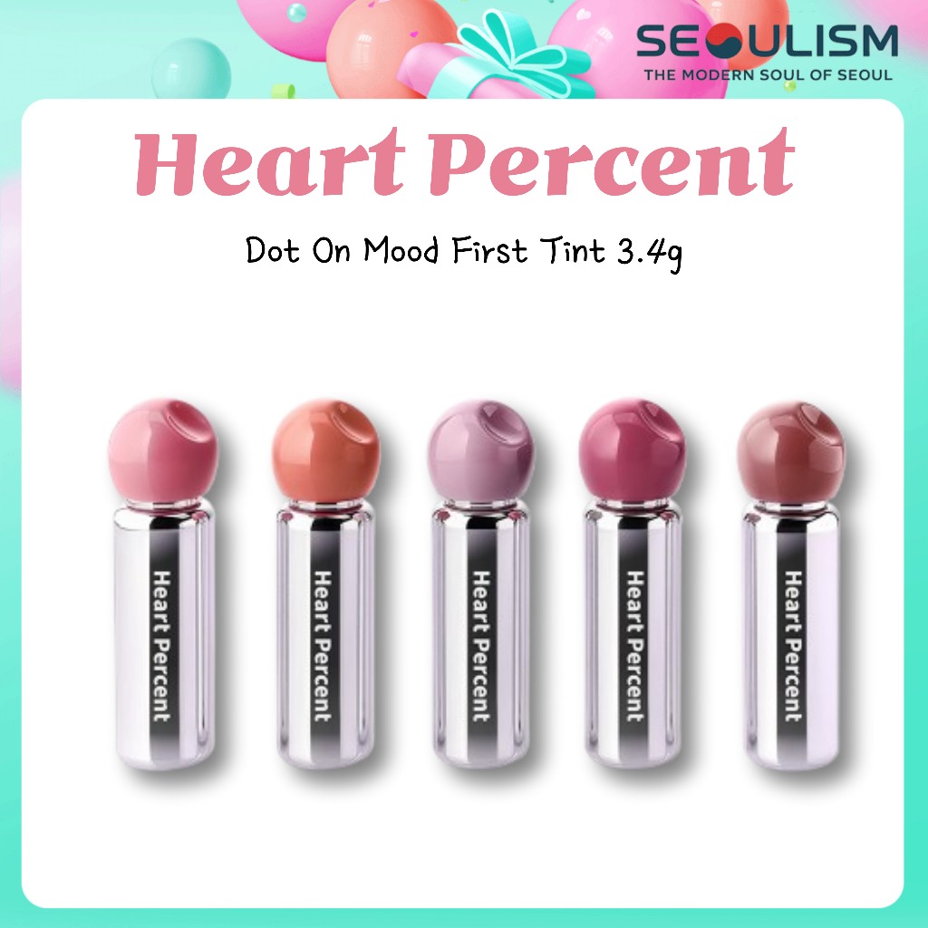 🇰🇷[Heart Percent] Dot On Mood First Tint 3.4g | ลิปทินท์ธรรมชาติ | ลิปเมคอัพเกาหลี