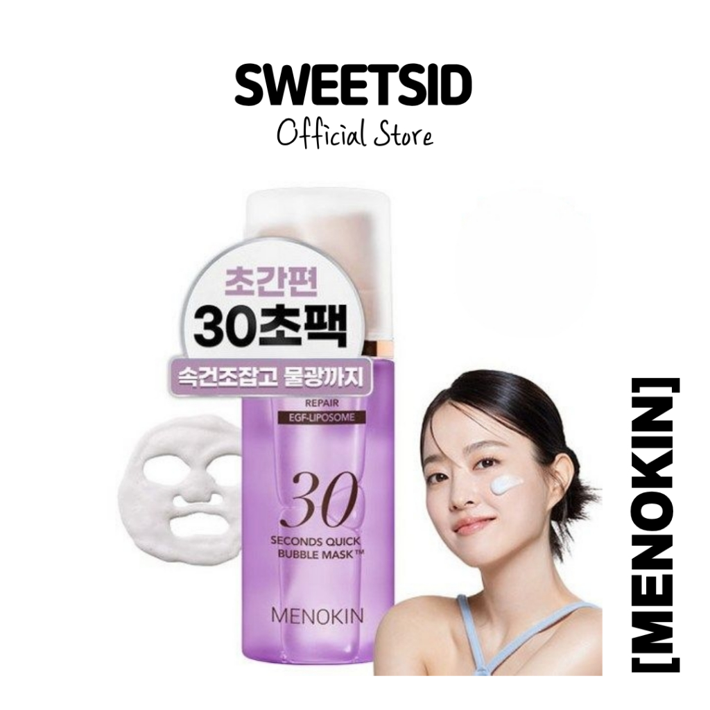 [MENOKIN] 30s Quick Bubble Mask Repair (95ml) | Vegan Barrier Care & Skin Recovery Leave-on Mask K-B