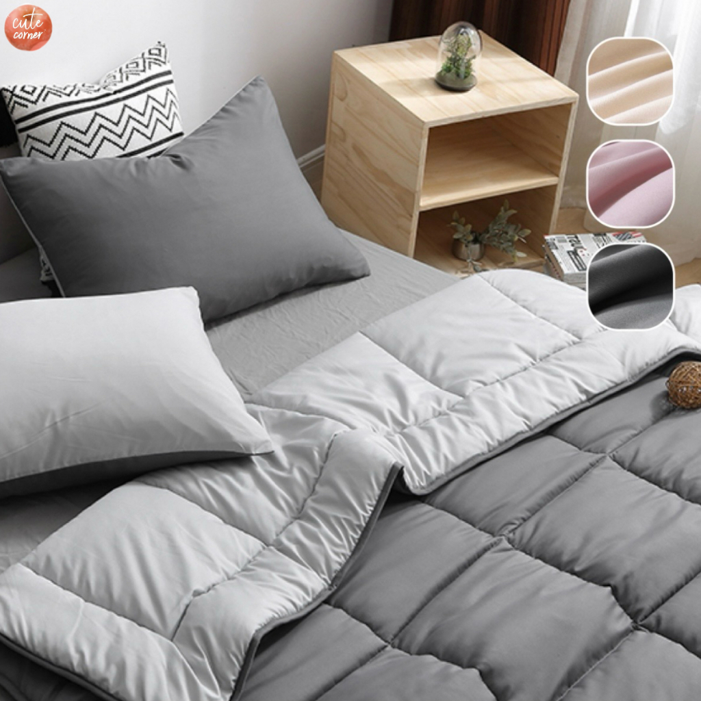 Comet Home Basic Reversible ผ้าพันคอ Soft All Season ผ้าปูที่นอน 3 สี 2 ขนาด