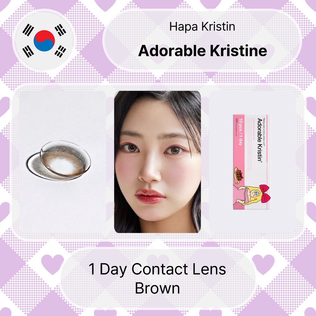 Hapa Adorable Kristin (สีน้ําตาล) คอนแทคเลนส์ 1 วัน 10P