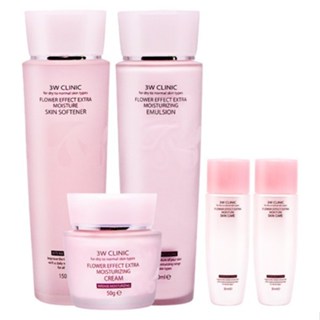 [3W CLINIC] Flower Effect Extra Moisturizing Skin Care ชุด 3…