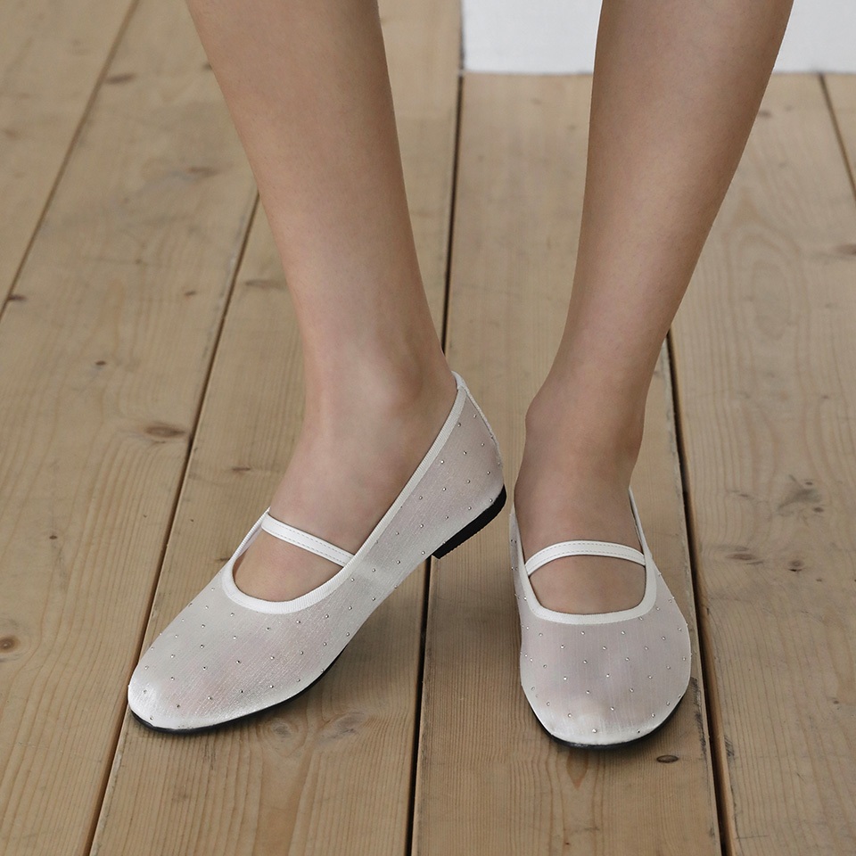 [SAPPUN] Raniel Mesh Mary jane Flats (1cm) รองเท้าส้นแบนแมรี่ เจน ผ้าตาข่าย