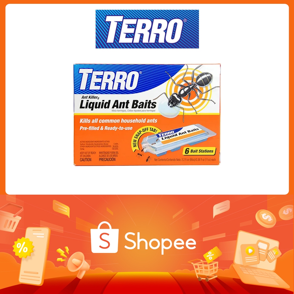 [6 BAITS STATION] Terro Ant Killer Liquid Ant Baits (เหยื่อละ 10 มล.)