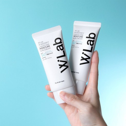 W.Lab W-Waterfit Lightcare Moisture Sun Cream SPF50+ PA++++ 60ml 1ea Hydrating Mixed UV Base