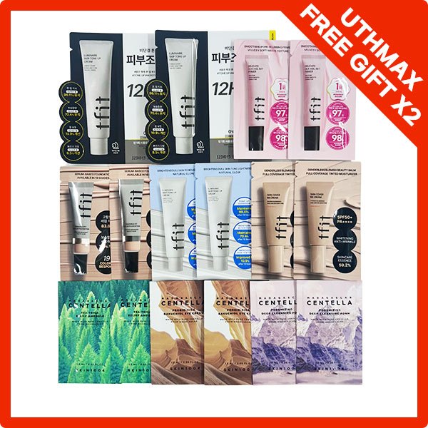 [UTHMAX] Travel & Portable Size Skincare Sample Sachet X2EA(เซรั่ม, ครีมบํารุงรอบดวงตา, โฟมล้างหน้า, เมคอัพเบส)
