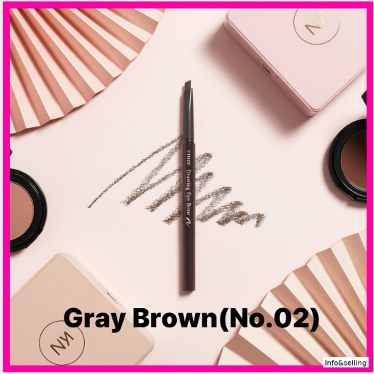 [Etudehouse] Drawing Eye Brow 0.25g -02 สีเทาสีน้ําตาล/เกาหลี Eye Brow Pencil Ultra-Fine Tip/ของแท้ 