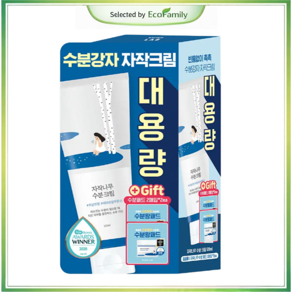 [ROUND LAB] Birch Juice Moisturizing Cream 120mL + Birch Juice Moisturizing Pad*4ea