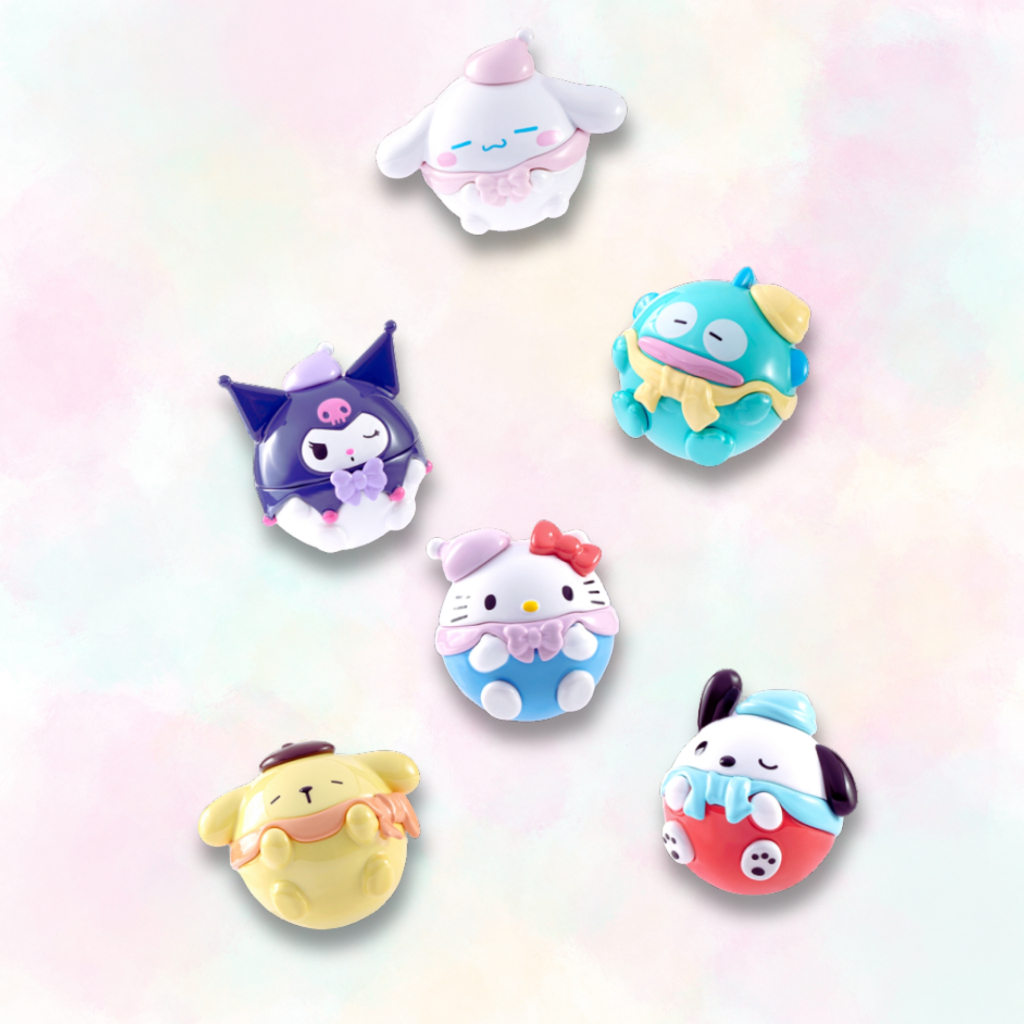 SANRIO Round Chubby Blind Box Bundle Deal 6/12/18 ชิ้น Chubby Buddy Reward & Classroom PDQ Pack
