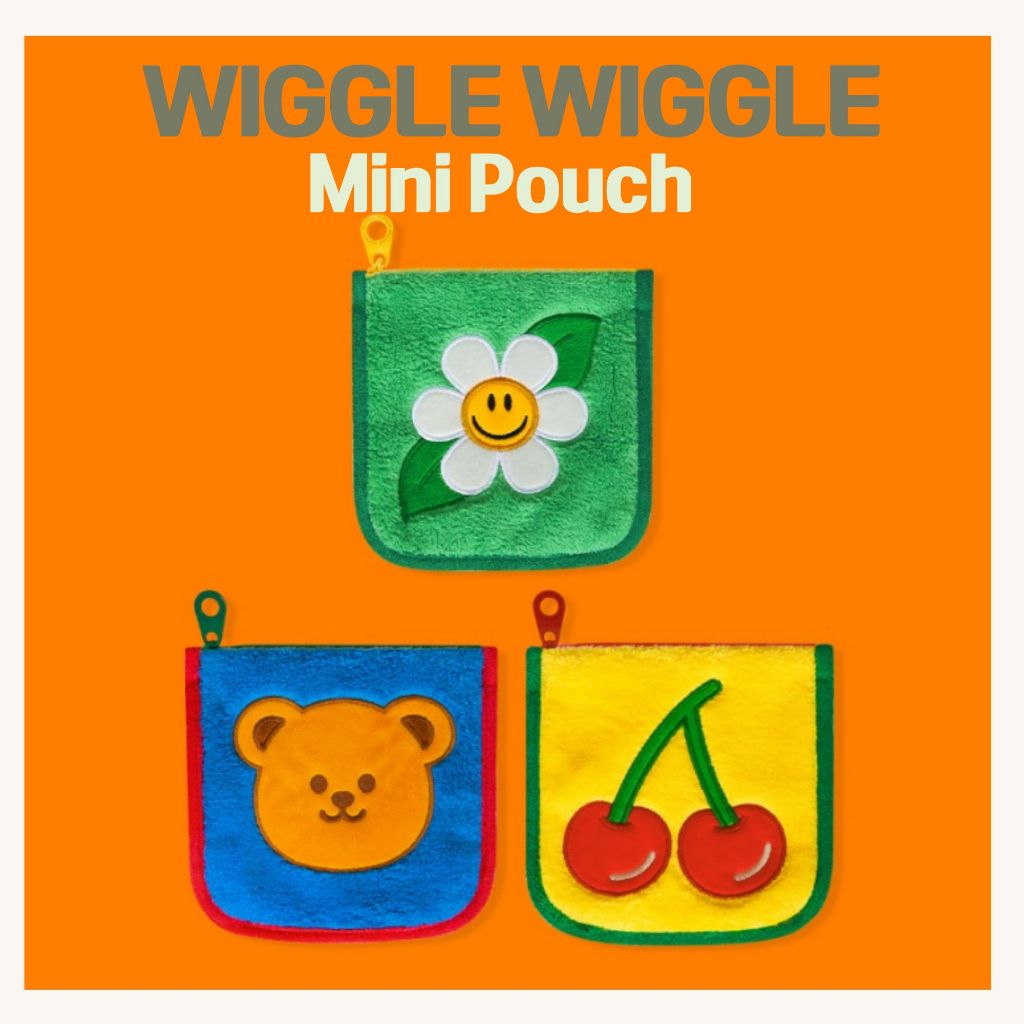 [WIGGLE WIGGLE] Pad Pouch กระเป๋าเครื่องสําอางขนาดเล็กน่ารัก กระเป๋าสุขาภิบาล Travel Organizer Bag, 