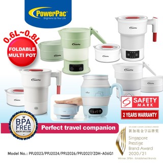 PowerPac Travel Kettle, Travel Pot, Foldable Pot | Travel Jug, Portable Jug (PPJ2023/PPJ2024/PPJ2026/PPJ2027/ZDH-A06G1)