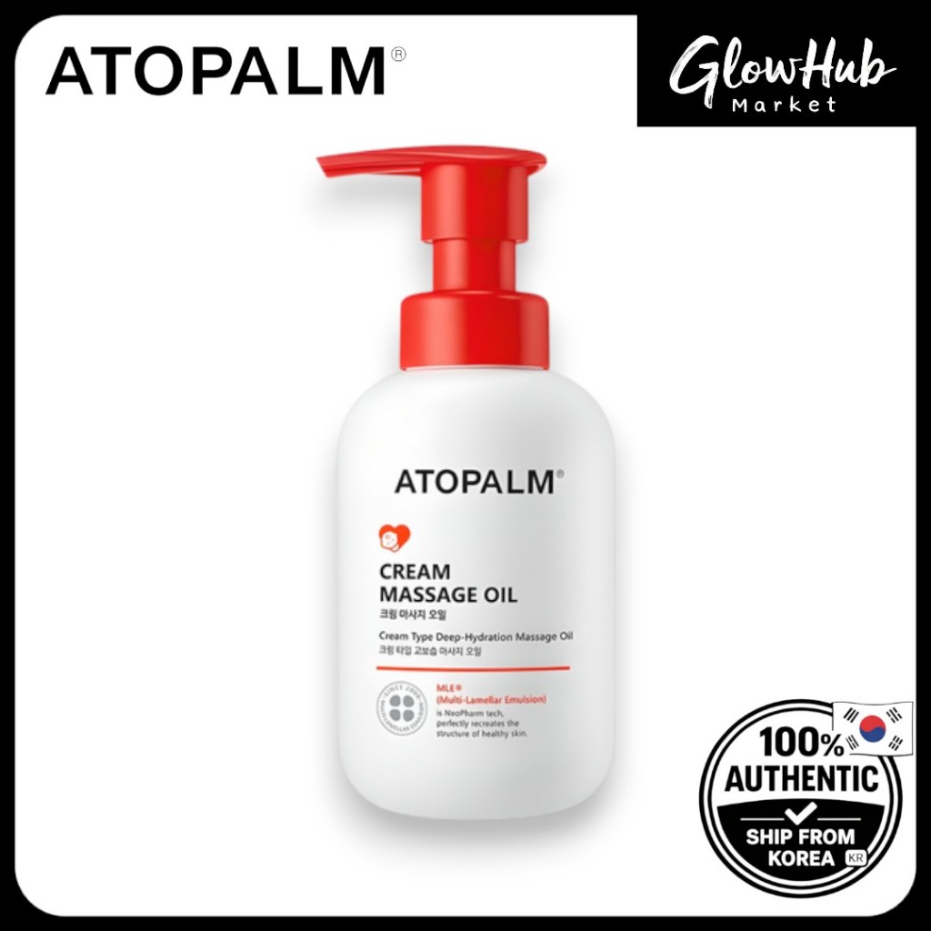 ATOPALM Cream Massage Oil 200ml / น้ํามันนวดเด็ก / น้ํามันให้ความชุ่มชื้น / ครีม MLE