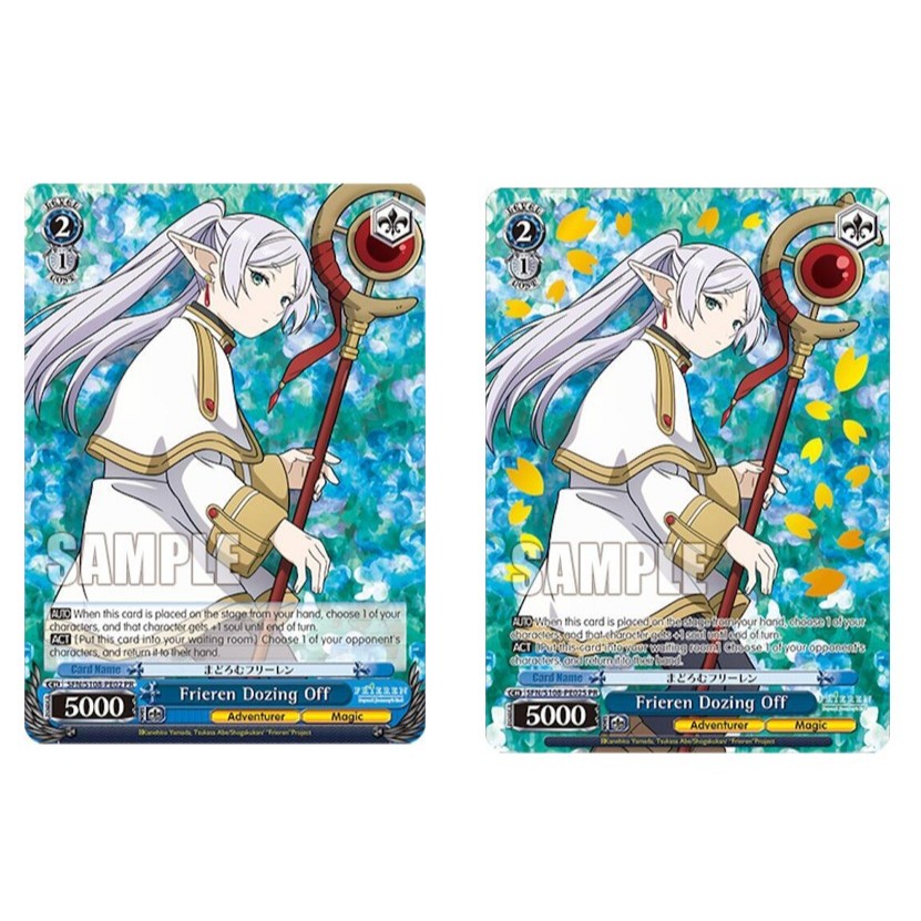 การ์ดเกม Weiss Schwarz ภาษาอังกฤษ Frieren Dozing Off SFN/S108-PE02 PR/ SFN/S108-PE02S PR - Frieren: 