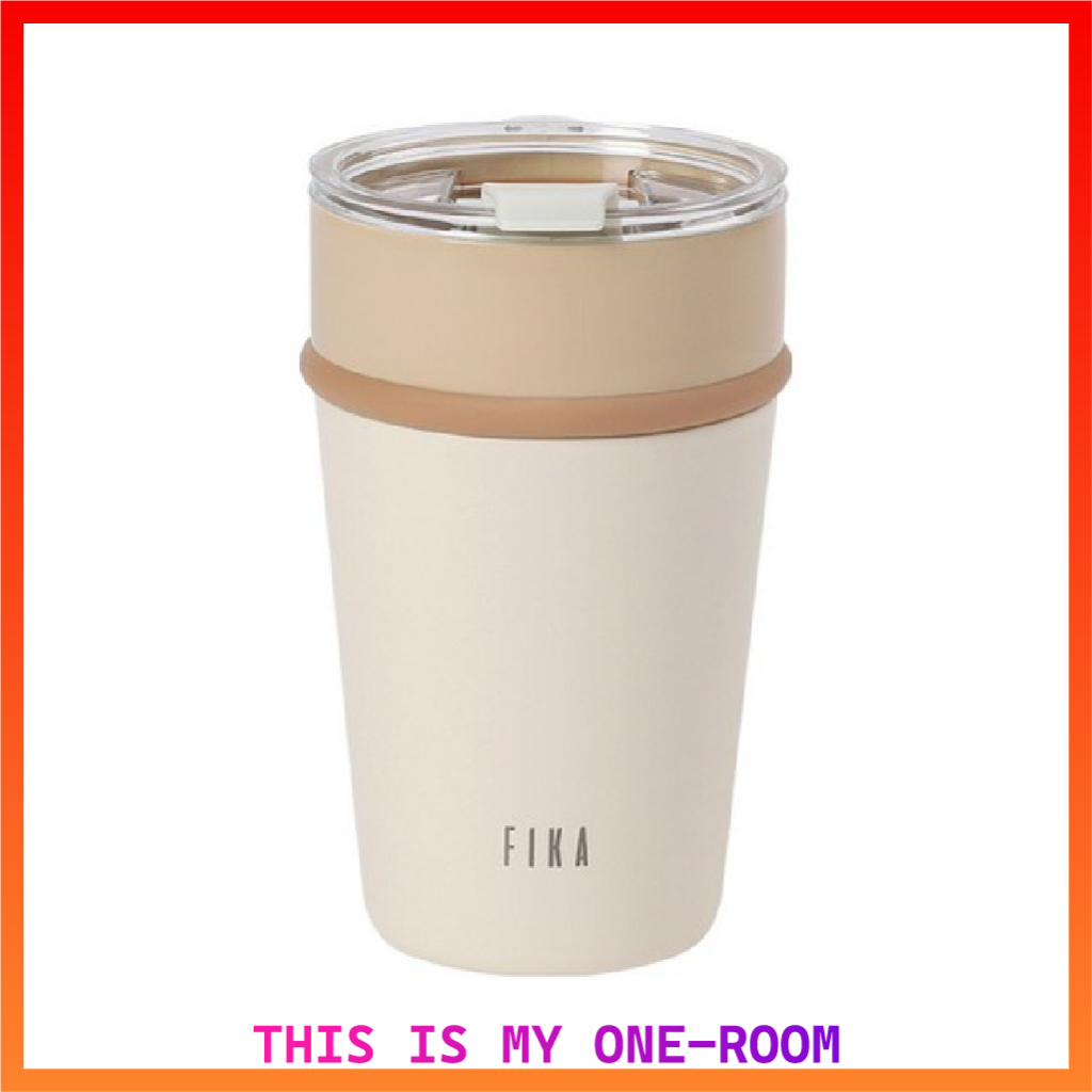 NEOFLAM FIKA Lips แก้วน้ําเคลือบเซรามิก 355ml 12oz ถ้วยกาแฟสแตนเลสหุ้มฉนวนสุญญากาศ