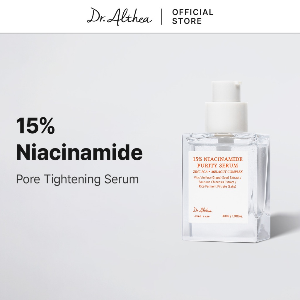 Dr.Althea 15% Niacinamide Purity Serum 30ml | Pore Clarifying | ซีบัมคอนโทรล | บาลานซิ่ง