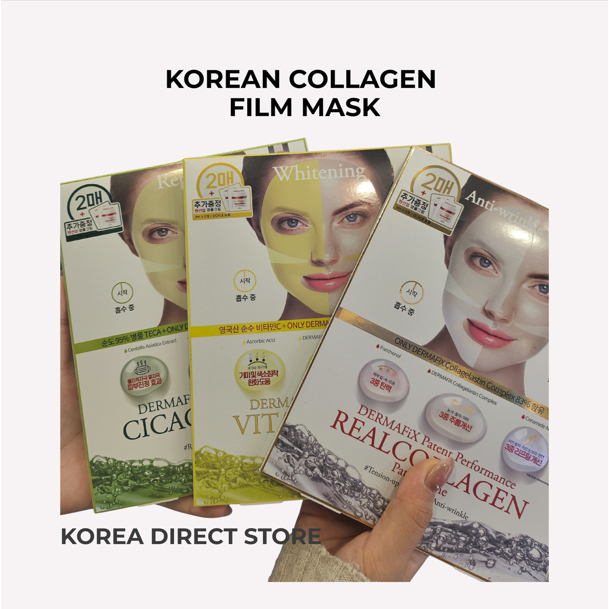 [Dermafix] Patent Performance Collagen Gel Mask 2 ชิ้น / มาส์กแผ่นคอลลาเจนเกาหลี / K-Beauty Skincare
