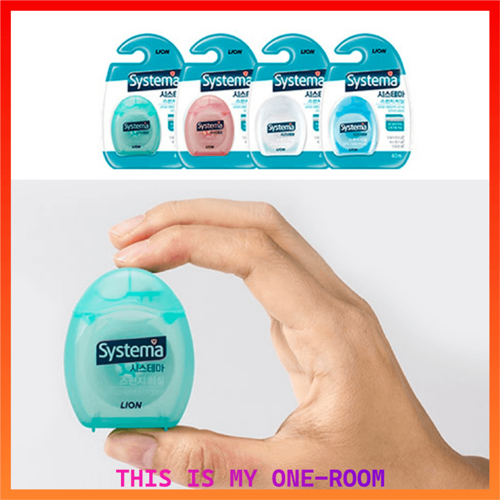 LION Systema Sponge Dental Floss 40m – ขยายไหมขัดฟัน | สีสุ่ม 1 ชิ้น