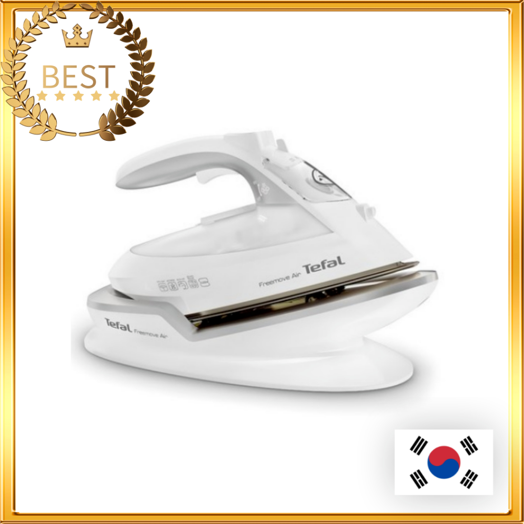 [Tefal] เตารีดไอน้ําไร้สาย Freemove Air (FV6550) Powerful steam function, convenient wireless use, fast heating system / ฟังก์ชั่นไอน้ําทรงพลัง ใช้งานไร้สายสะดวก ระบบทําความร้อนเร็ว