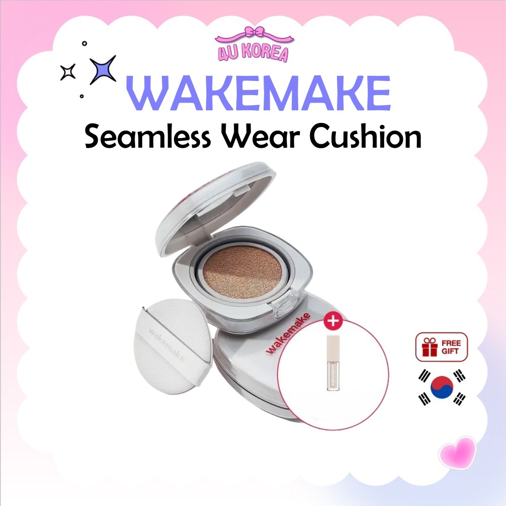 WAKEMAKE Seamless Wear Cushion 15g - 9 สี (+รีฟิล,คอนซีลเลอร์) / K-BEAUTY