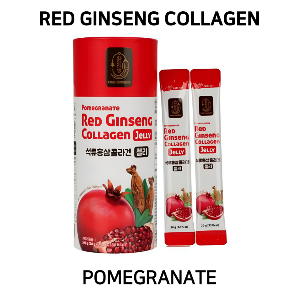[Inner Beauty] โสมแดงทับทิม คอลลาเจน เจลลี่ (20g x 15s) | คอลลาเจนปลาฝรั่งเศสโมเลกุลต่ํา | ความมีชีว