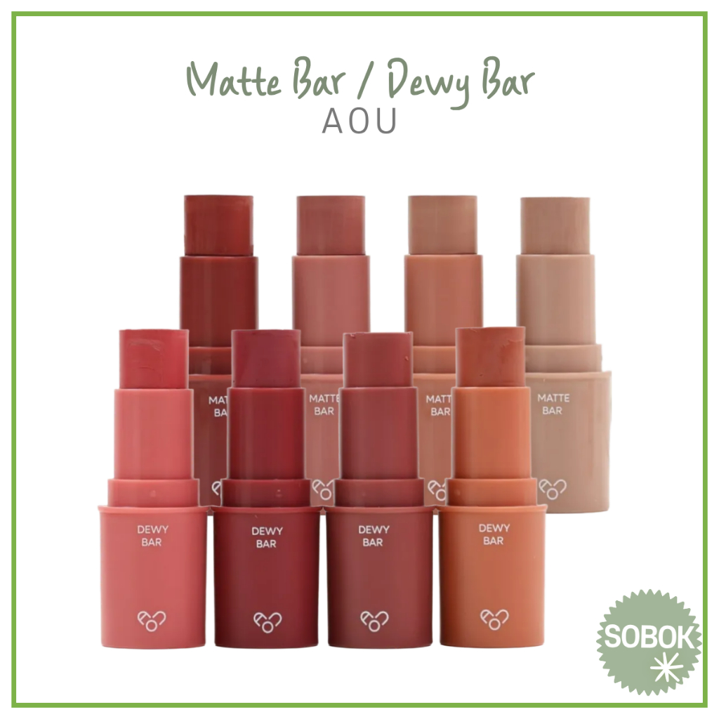 [aou] Matte Bar / Dewy Bar อย่างละ 4 สี 2g lip & cheek
