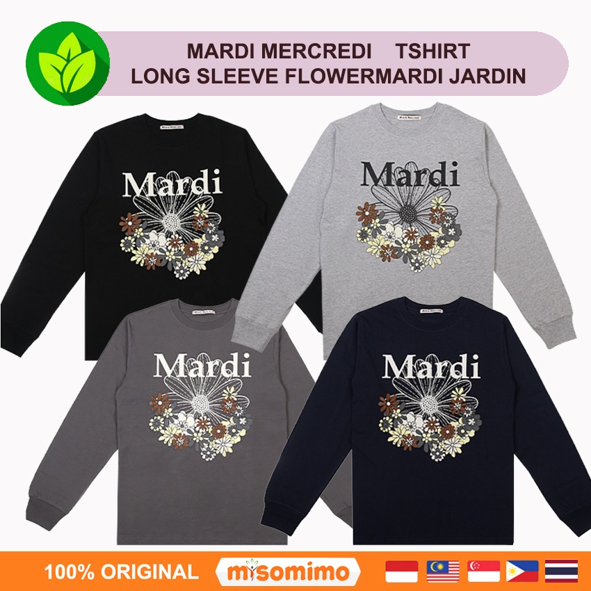 ❤️แท้ / พร้อมส่ง❤️ MARDI MERCREDI TSHIRT LONG SLEEVE FLOWERMARDI JARDIN ของแท้ 100%