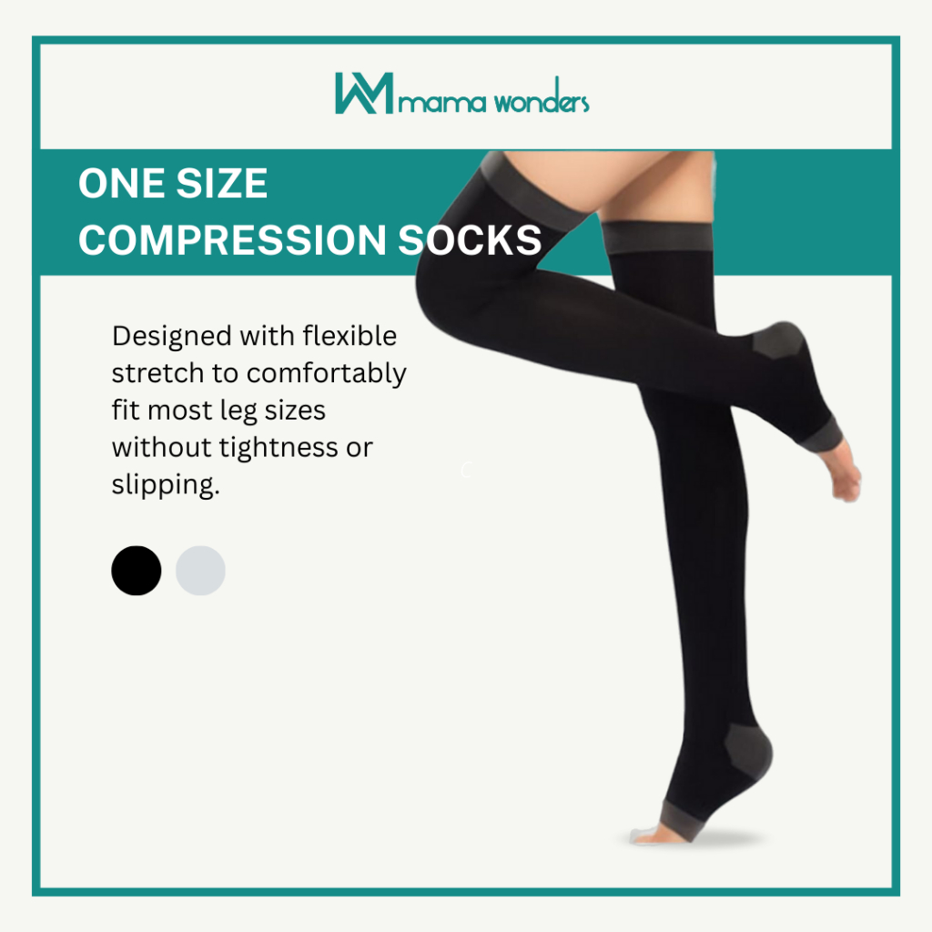 Mama Wonders ถุงเท้ารัดกล้ามเนื้อ One Size Flight / Slimming / Sleeping Socks Night Time Overnight