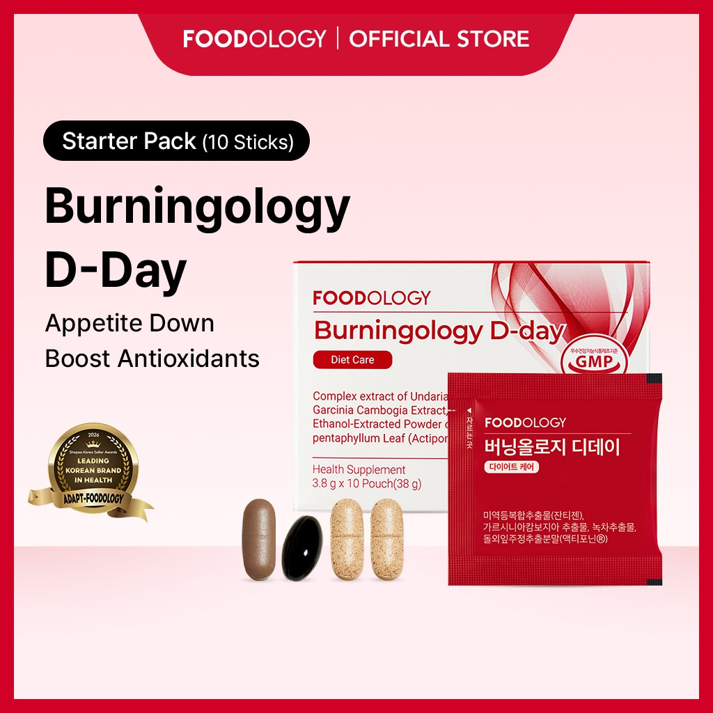 [FOODOLOGY Official] Burningology D-Day Starter Pack 10 ซอง _Body Balance Support | คาร์โบไฮเดรตแคร์ | สารต้านอนุมูลอิสระ | แอคทีฟ เวลเนส |  อุปกรณ์พยุงรูปร่างประจําวัน | ไดเอท 10 วัน