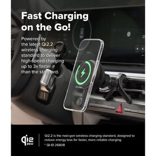 Ringke Qi2 25W Peltier Magnetic Car Charger Mount สําหรับสมาร์ทโฟนที่วางโทรศัพท์แม่เหล็กน้ําหนักเบาที่แข็งแกร่ง