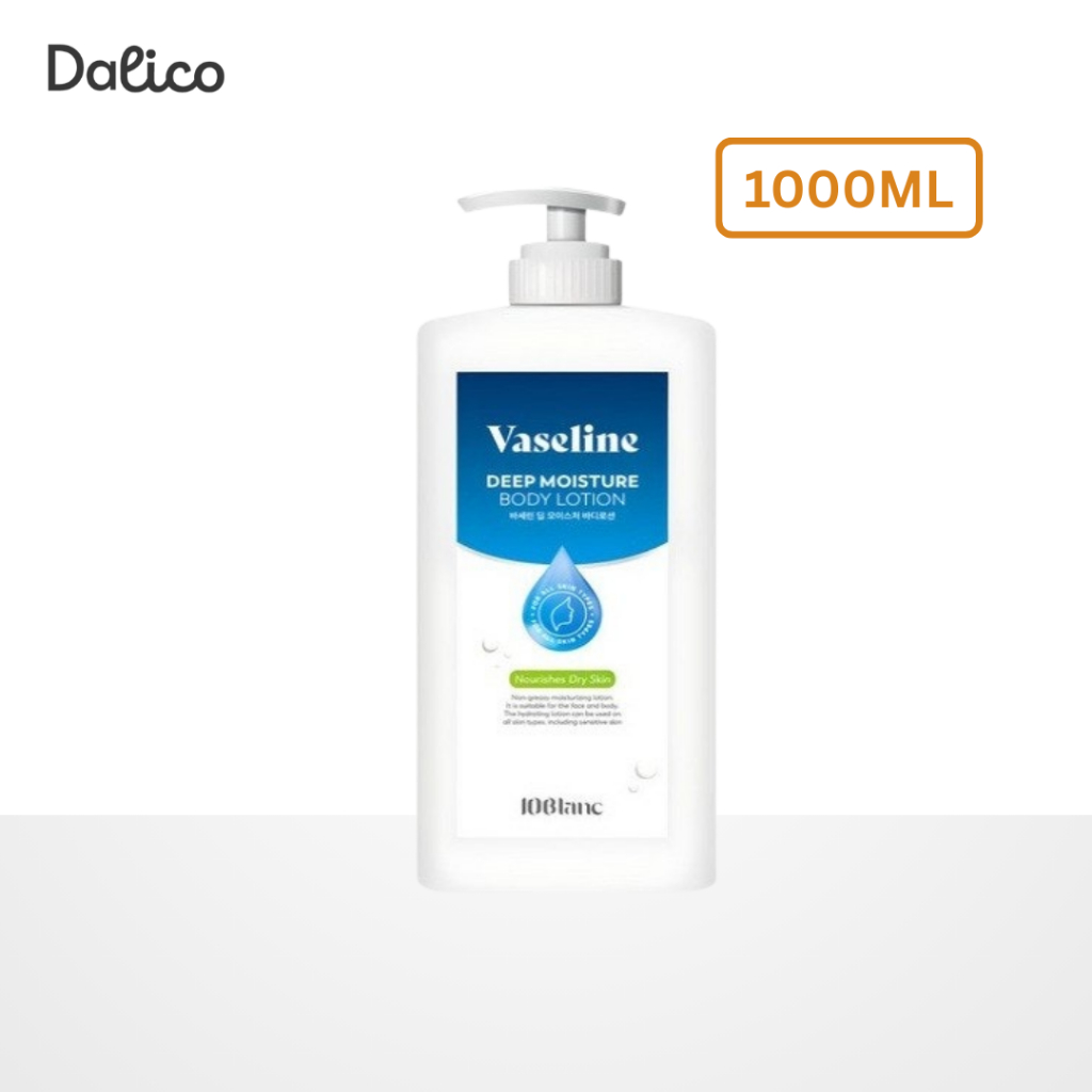 VASELINE 10blanc Deep Moisture Body Lotion 1000ml | โลชั่นบำรุงผิววาสลีนเกาหลี ชุ่มชื้นล้ำลึก ขวดใหญ