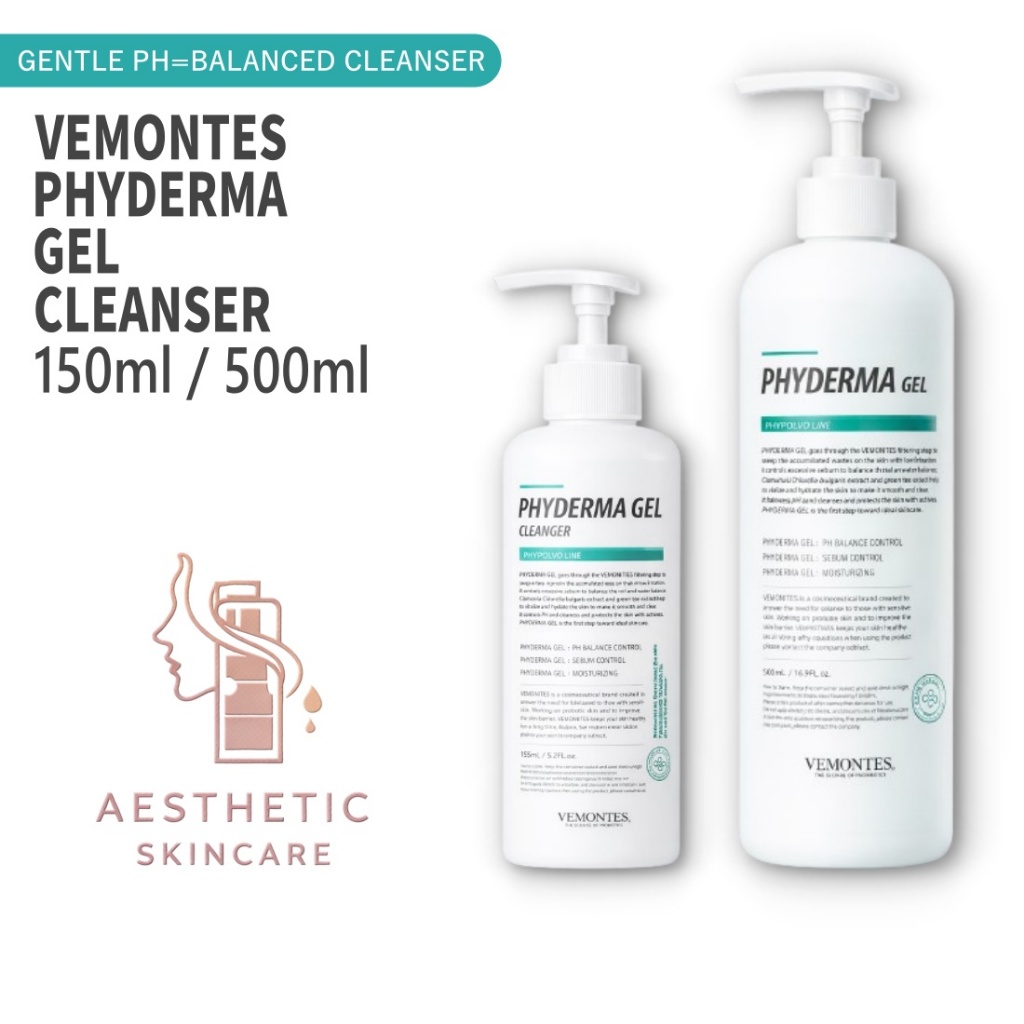 GEL CLEANSER VEMONTES PHYDERMA GEL CLEANSER150ml 500ml