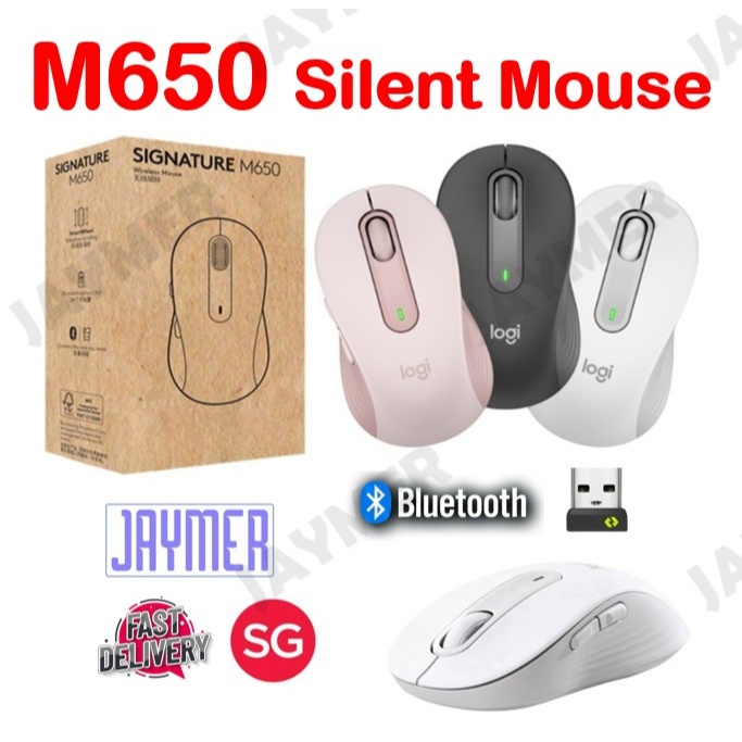(SG) M650 เมาส์เงียบไร้สายขนาดเล็ก 2.4 Ghz อินเทอร์เฟซ USB Optical สําหรับเดสก์ท็อปโน้ตบุ๊ค Home Log