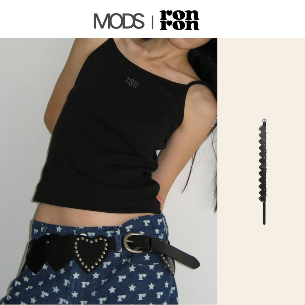 [RONRON] Heart Stud Belt
