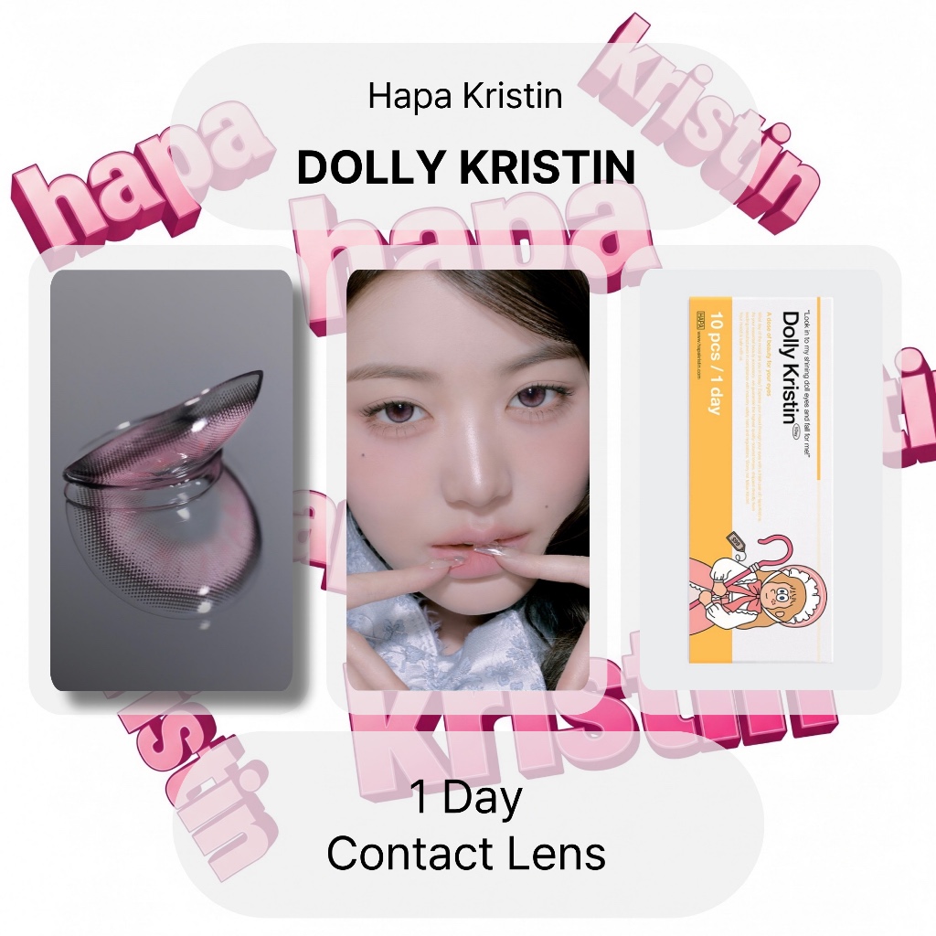 [ฮาปา คริสติน] คอนแทคเลนส์ 1 วัน <DOLLY KRISTIN> (สีลาเวนเดอร์)(13.6mm)(10P) ดอลลี่ คริสติน