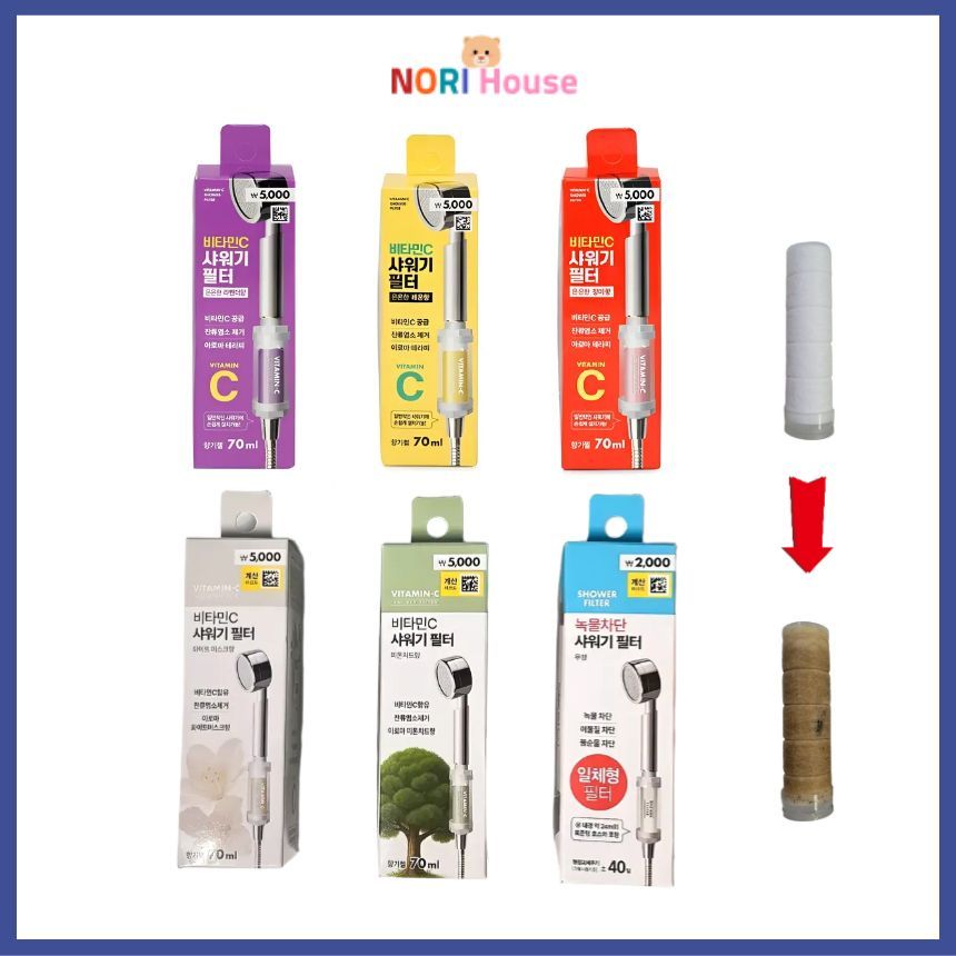DAISO Vitamin C Aroma Shower Filter กรองคลอรีน ผิวนุ่ม กลิ่นหอม ผ่อนคลายทุกครั้งที่อาบน้ำ