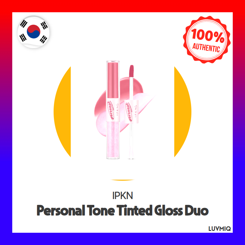[IPKN] Personal Tone Tinted Gloss Duo – hug Pink | Korean Glossy Lip Tint Duo by Luvmiq