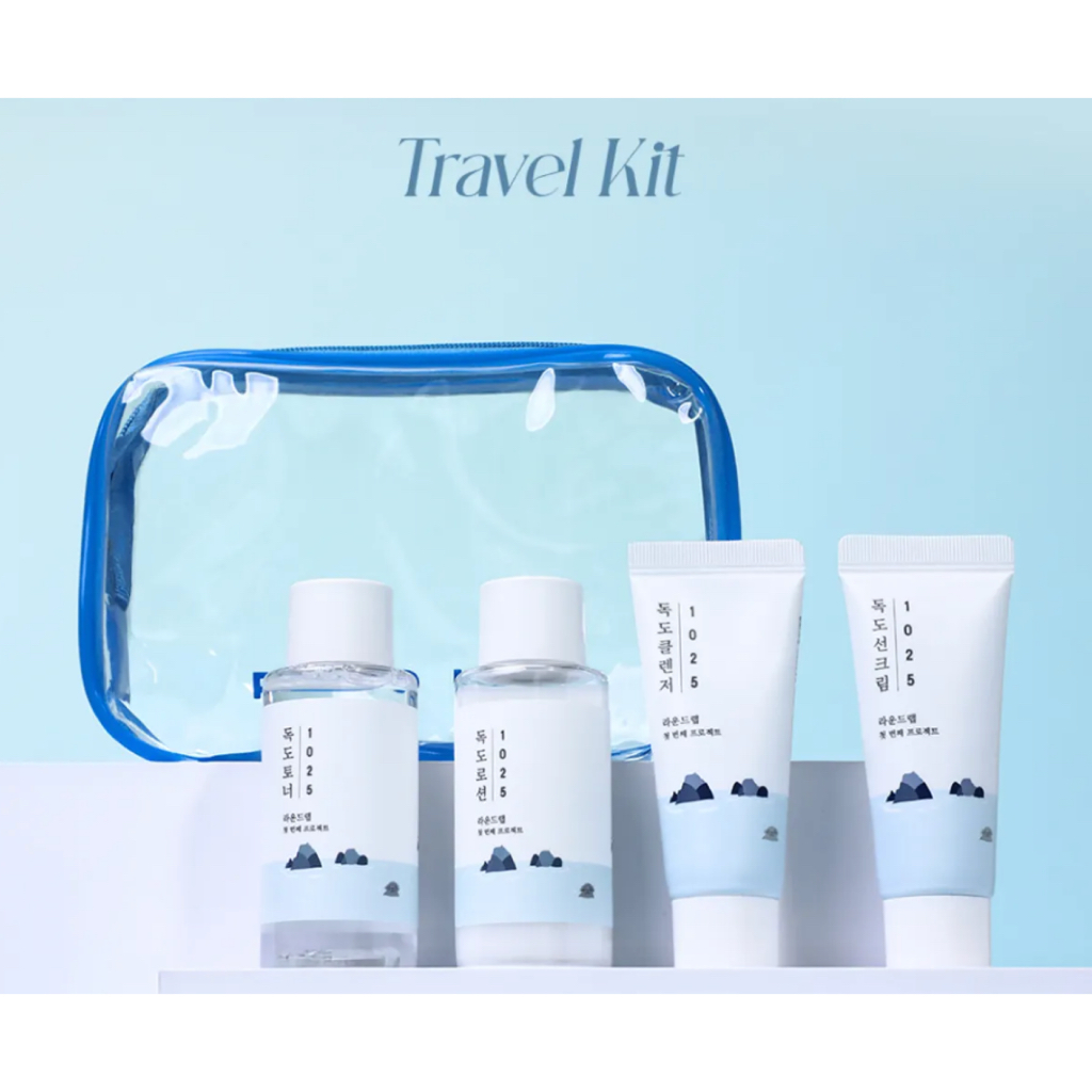 ROUND LAB 1025 Dokdo Travel Kit (โทนเนอร์ + โลชั่น + ครีมกันแดด + คลีนเซอร์) ราคา ถูกที่สุด ดีลบีเคเค แกลเลอรีภาพที่ 2