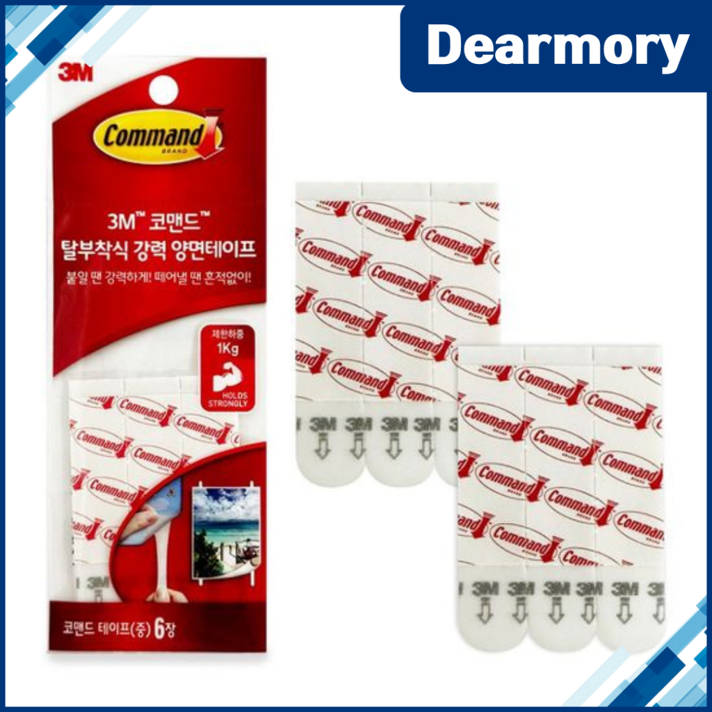 [3M] Command Strips Refill Small Medium Large Mounting Tape Double-Sided / command picture hanging S